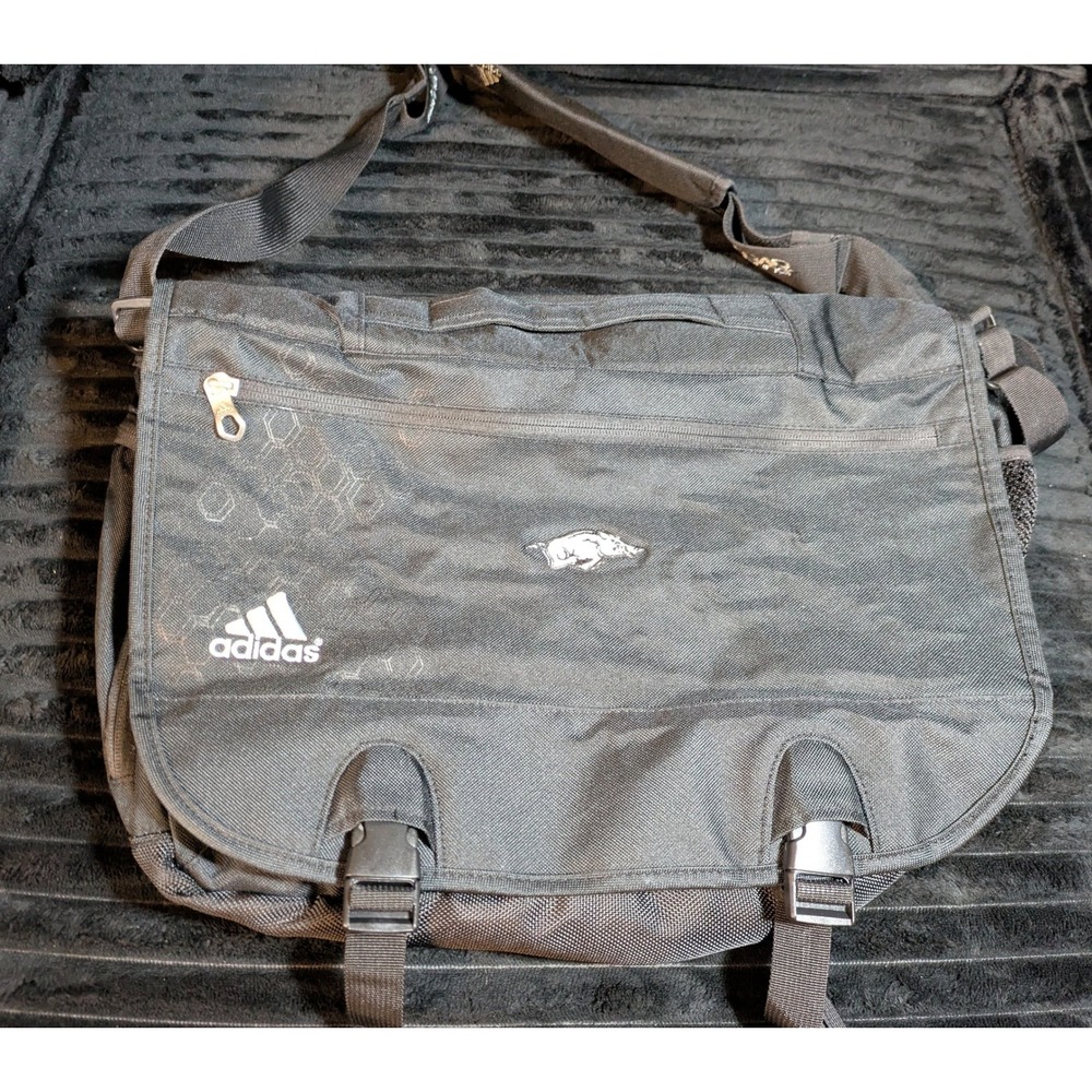 Adidas Arkansas Razorbacks LoadSpring Messenger Bag Black Laptop Crossbody